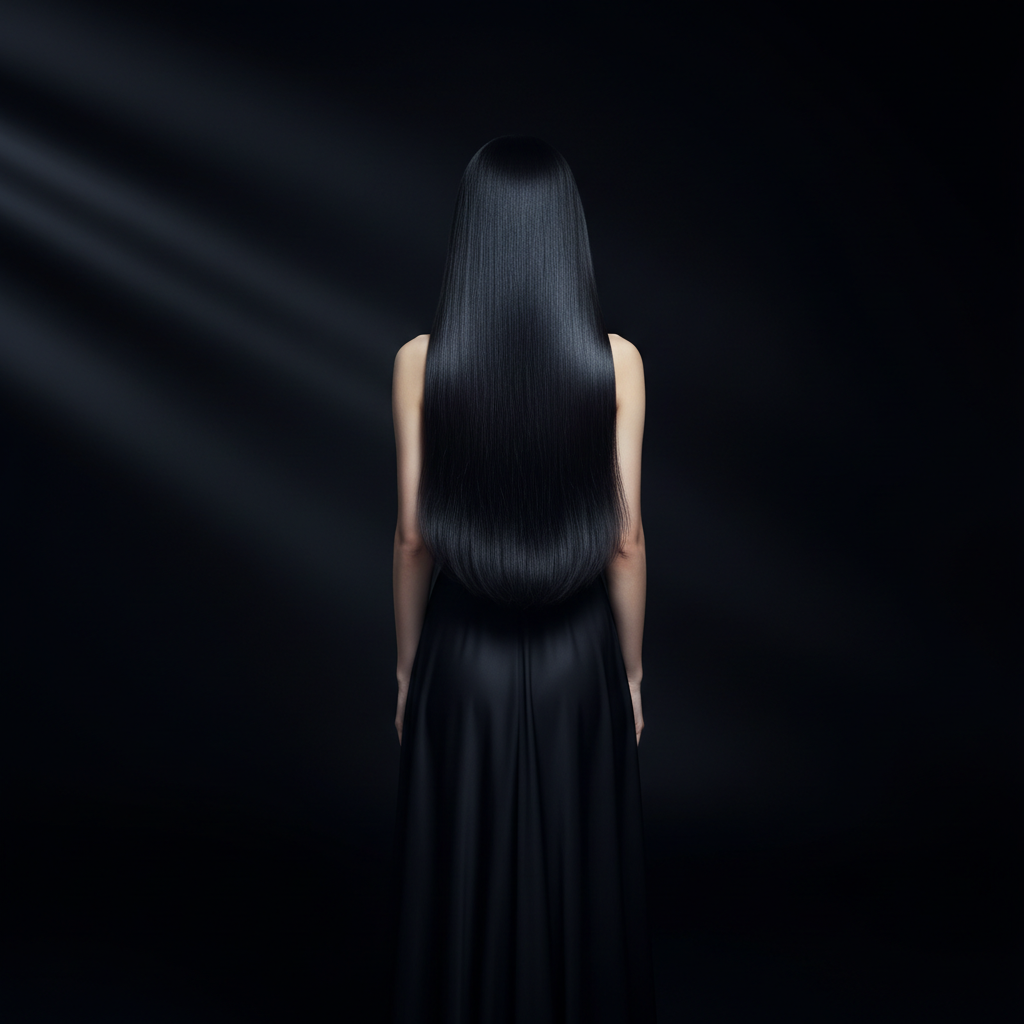 Girl with straight hair